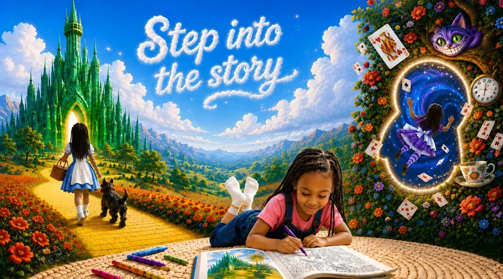 Personalized coloring storybooks starring YOU
