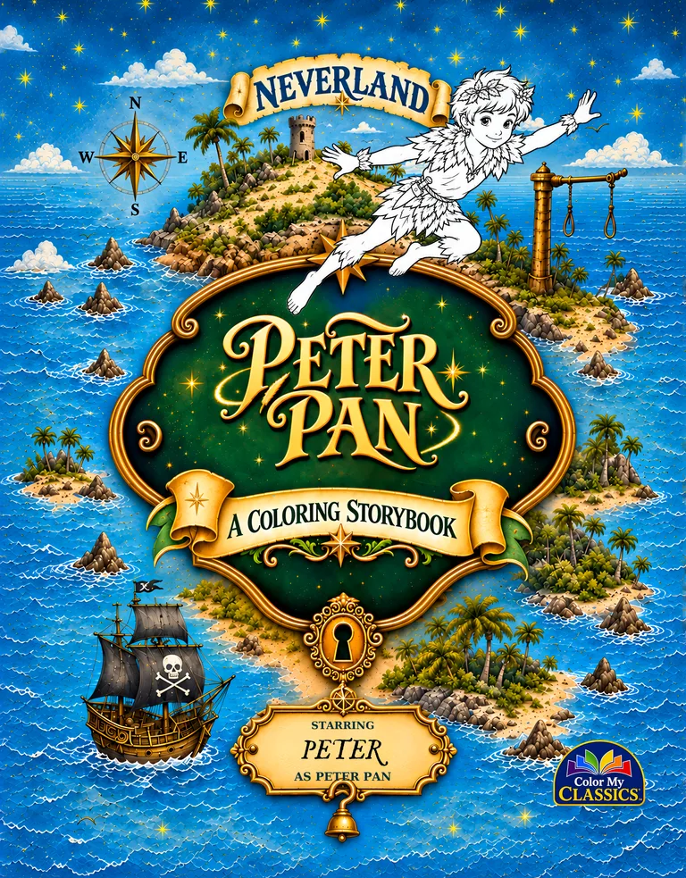 Personalized Peter Pan Coloring Book