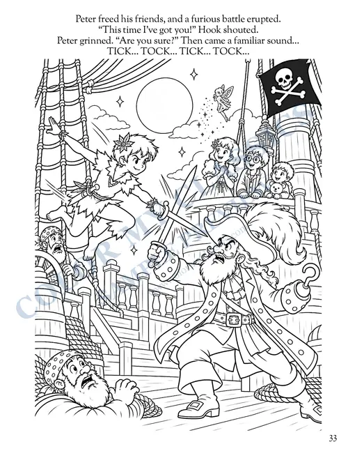 Sample coloring pages from Peter Pan 6